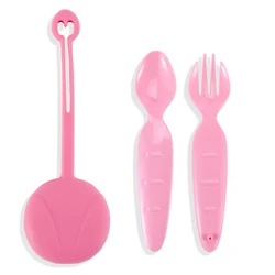 Portable Silicone-Covered Cutlery Set - Reusable PP Fork, Spoon & Chopsticks with Storage Box for Travel, School, Office, and Pi