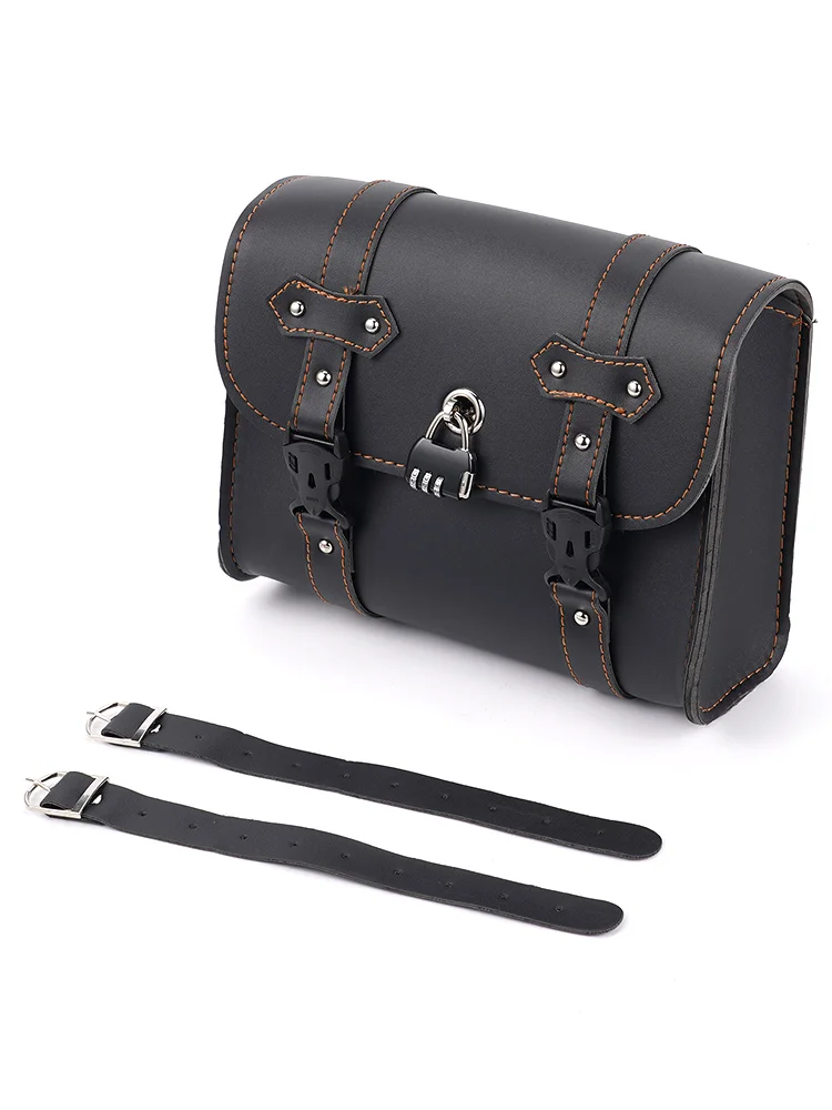 AliExpress A Black Retro Motorcycle Electric Bike with A Lock Is A Harley Benz Motorcycle Riding Handbag Kit, Waterproof and Anti-Theft Bag