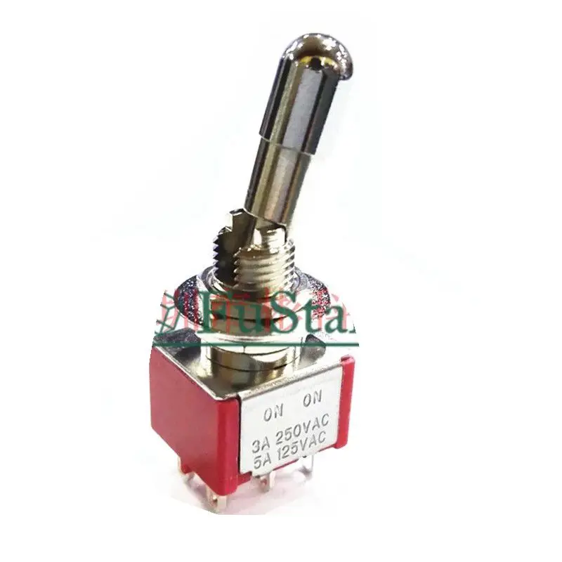 1 sztuk SH T8011-LKB rygiel 6Pin utrzymane i staje w sytuacji sam na sam na 2 pozycja DPDT Mini przełącznik T80-T DIP6 ze stali nierdzewnej stali nierdzewnej przełącznik nowy — zdjęcie 2