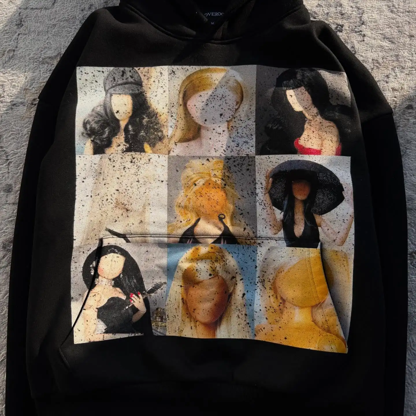 American Vintage Cartoon Girl Hoodies Men Oversized Sweatshirts Y2k Tops Streetwear Clothes Couples Tracksuit Men Clothing