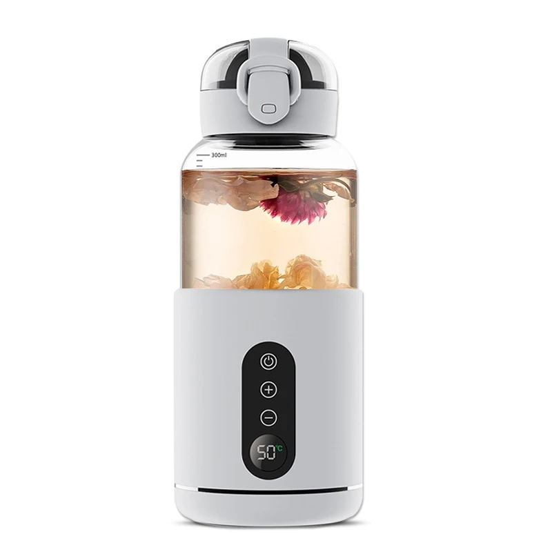 Smart electric cup with adjustable temperature for brewing coffee, milk powder, and car heating beverage bottles