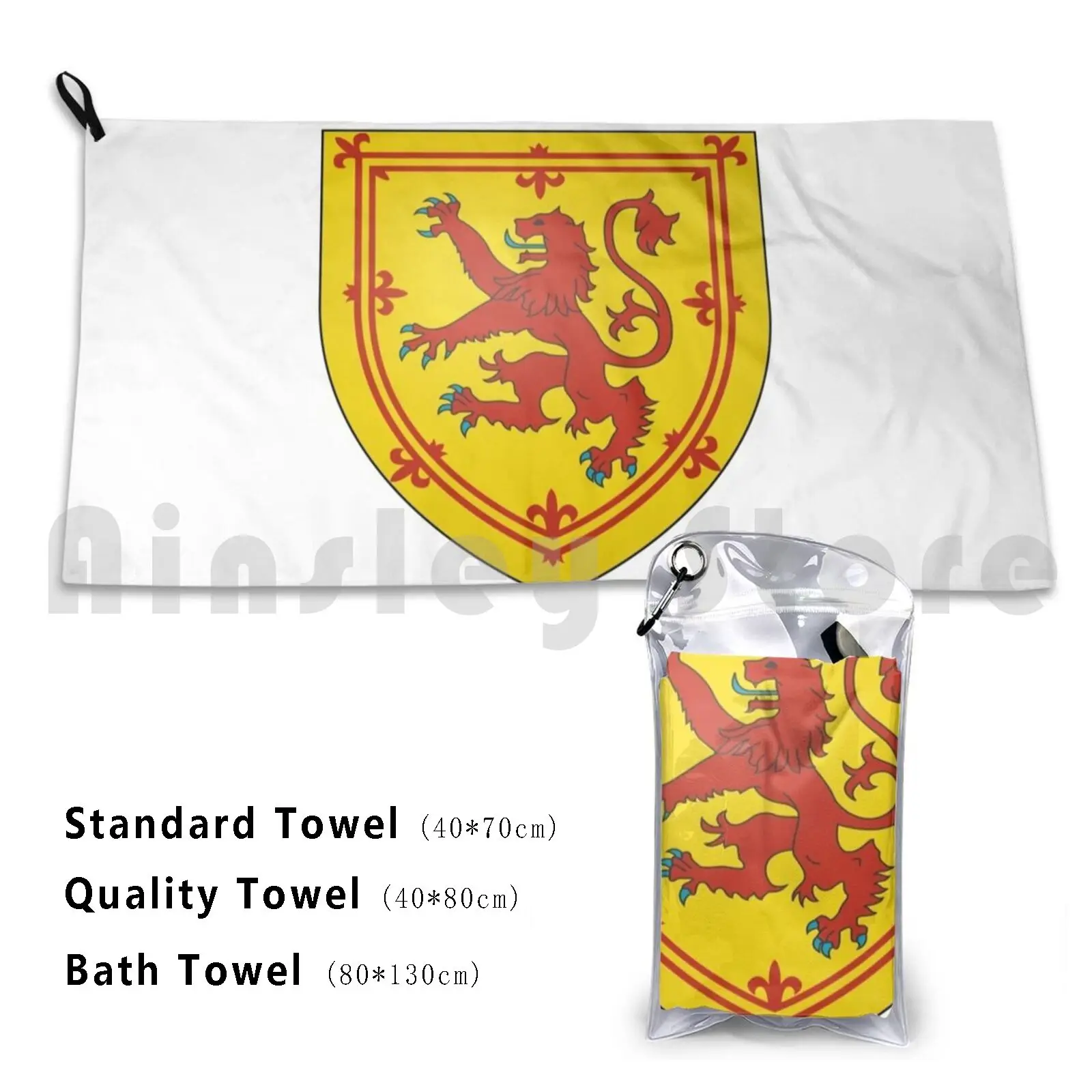 Royal Arms Of Scotland Beach Towel Quick Dry Quality Towel Scotland Royal Standard Of Scotland Royal Standard Kingdom Of