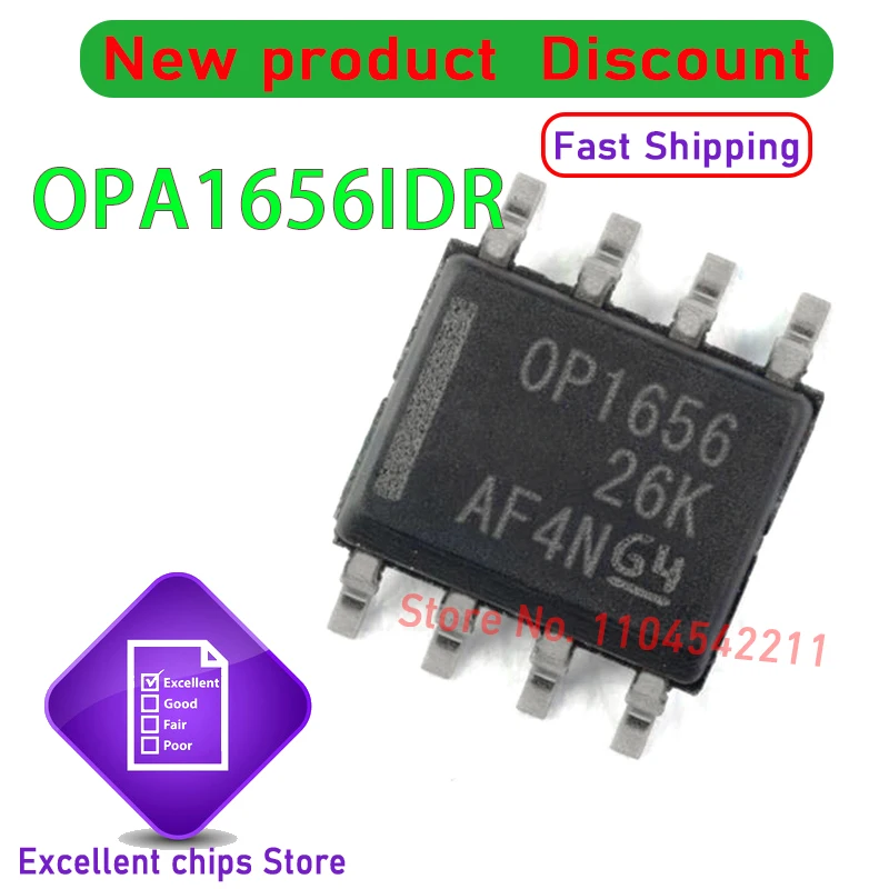 Original OPA1656IDR OP1656 OPA1652AIDR OP1652 OPA1602AIDR 01602A  SOP8 100% New and Genuine 5pcs/lot