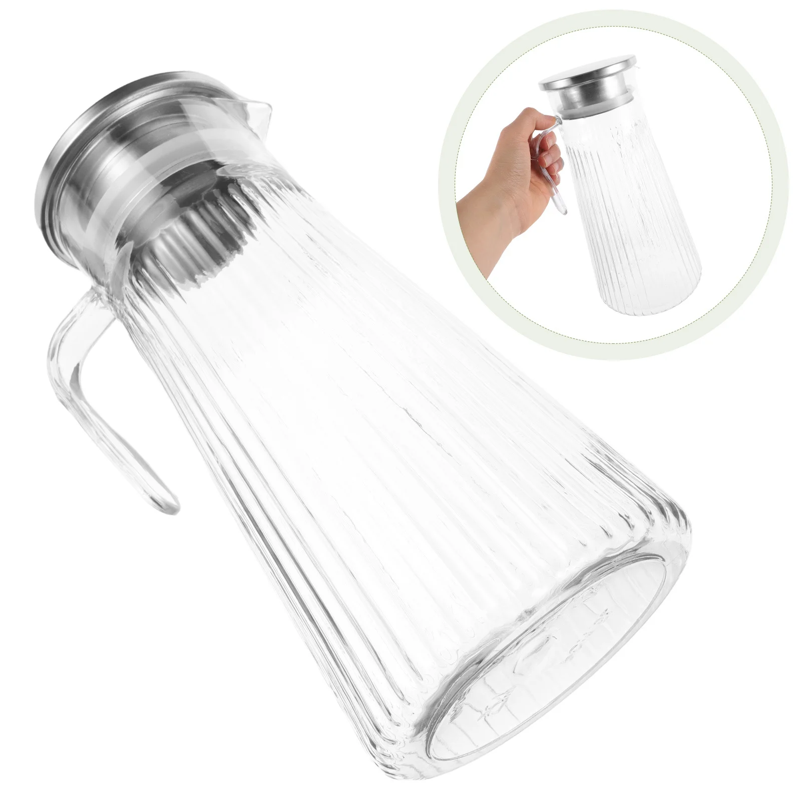 

1.5L Large Capacity Cold Water Pitcher Clear Beverage Dispenser For Home Office Juice Tea Soy Milk Kitchen Drink Container