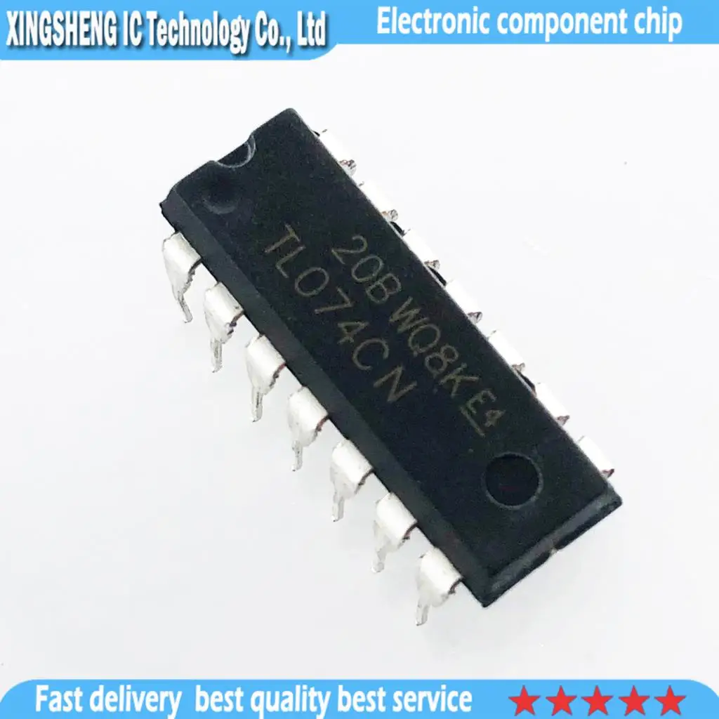 10PCS TL074CN TL074C DIP TL074 DIP-14  In Stock