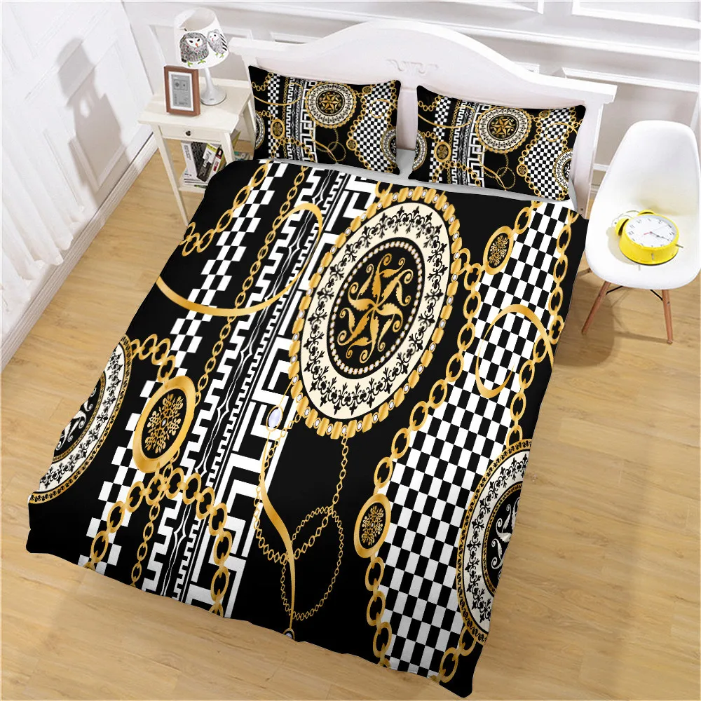 Bohemian Jewelry Modern Duvet Cover Set  King Queen Double Full Twin Single Size Bed Linen Set