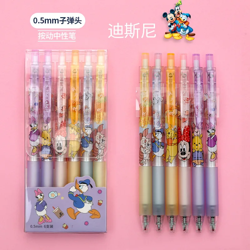 36PCS Disney Winnie the Pooh Minnie Press the gel pen high-value black ballpoint pen office signature pen writing supplies