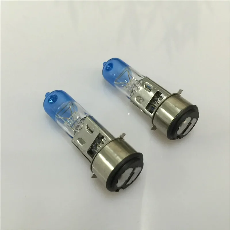 5pcs For electric car accessories 12V hernia blue light bulb 56V high-low feet double claw claw with plate super bright