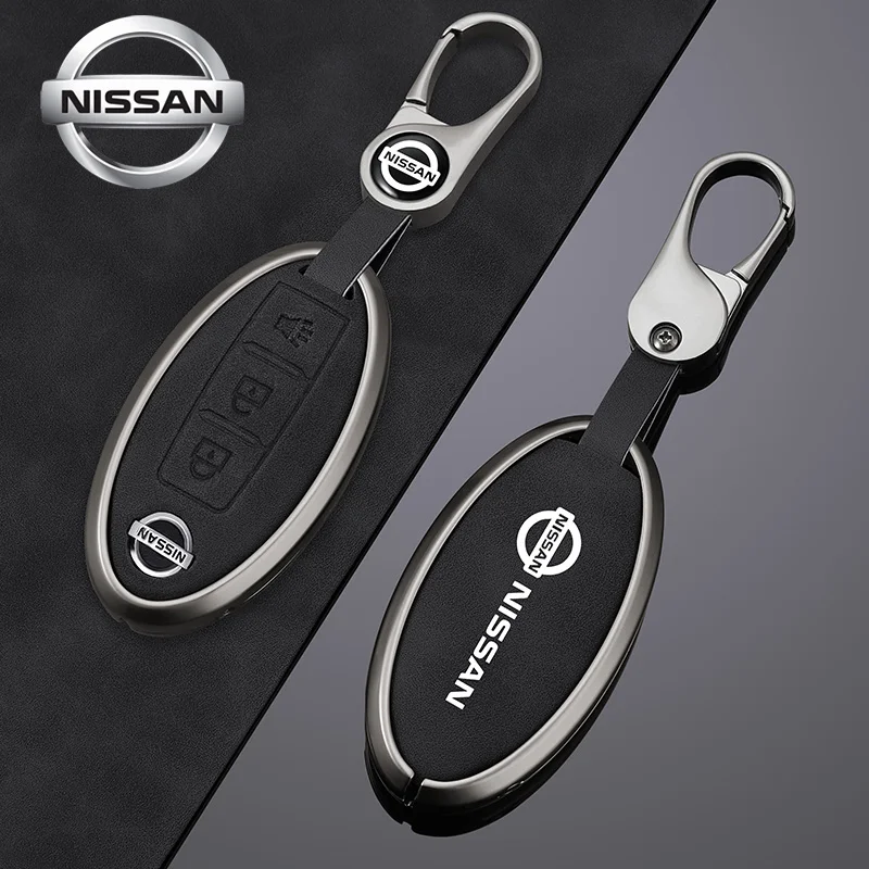 caso-chave-remota-do-carro-para-nissan-370z-armada-chutes-murano-pathfinder-rogue-titan-versa-nota-infiniti-com-logotipo-liga-de-zinco-couro