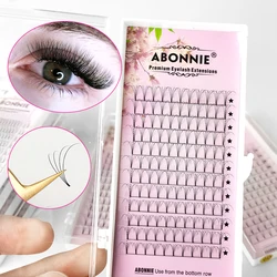 Abonnie – Fans de Volume russe préfabriqués à tige courte, fournitures d'extension de cils duveteux de qualité supérieure