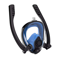 SMACO Full Face Snorkel Mask Compatiable with 0.5L/0.7L diving tank, with Anti-Fogand Camera Mount, Support Snorkel & Diving