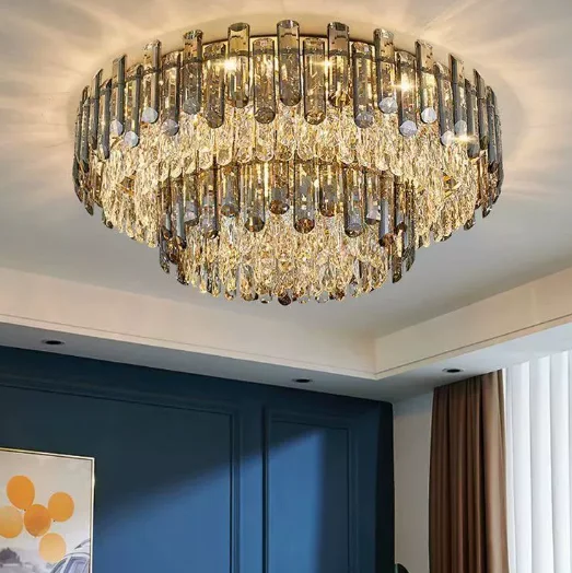Bedroom & Living Room Crystal Ball Chandelier with IP44 Remote Control LED and K9 Crystals