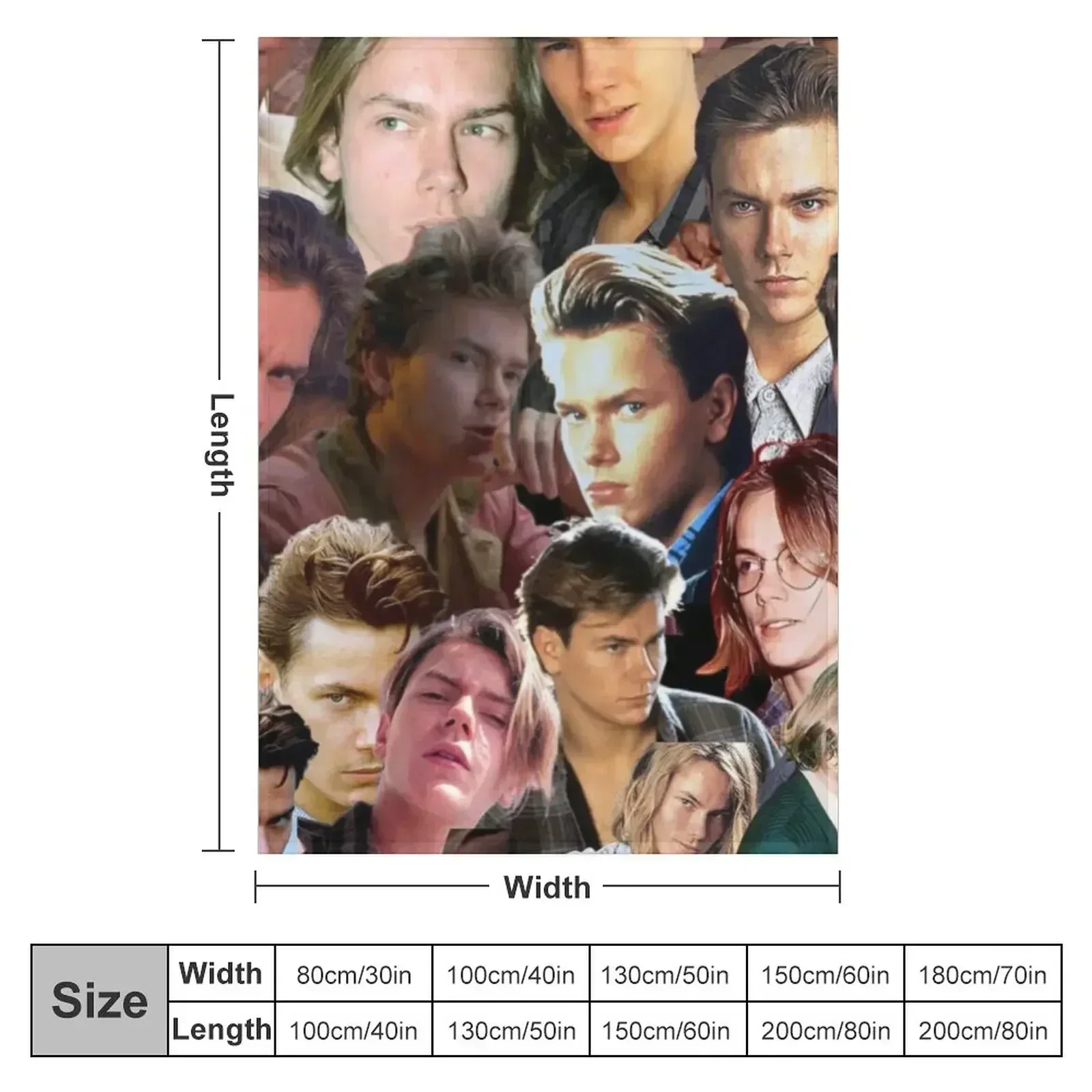 river phoenix photo collage Throw Blanket couch cozy soft plush fuzzy picnic outdoor blanket