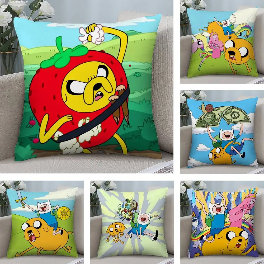 A-AdventureS Time Pillow Case Plush Fabric Soft Double Sided Print Sofa Cushion Cover Throw Pillow Covers