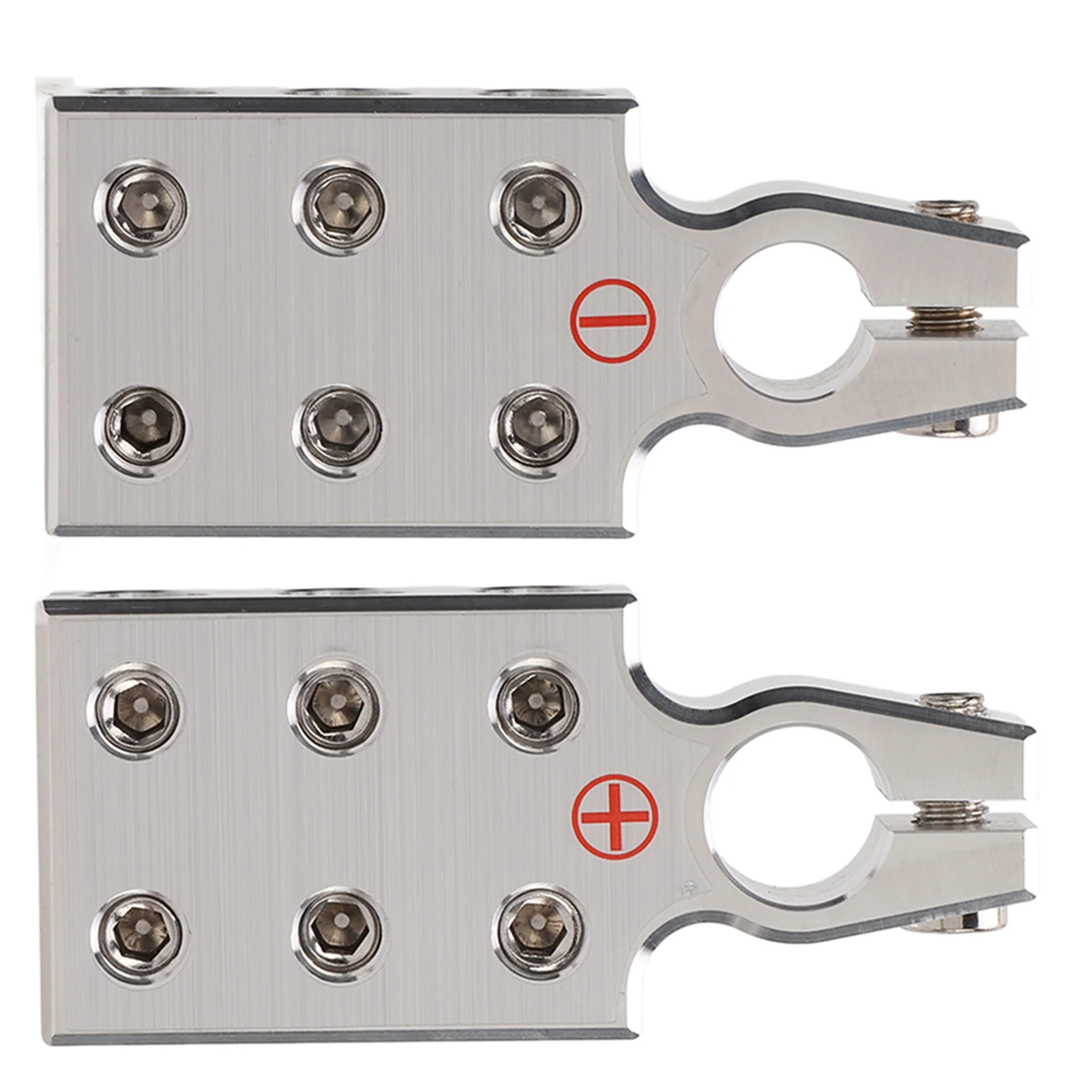 1 Pair Car Battery Terminal Clamp Positive Negative Audio Modification Accessories for Caravan Car Motorhome RV Bus