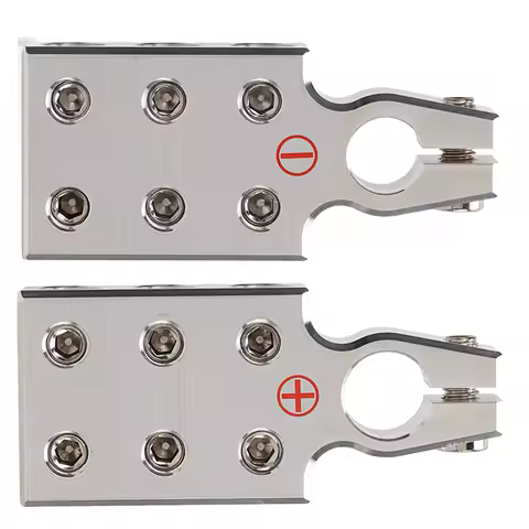 1 Pair Car Battery Terminal Clamp Positive Negative Audio Modification Accessories for Caravan Car Motorhome RV Bus