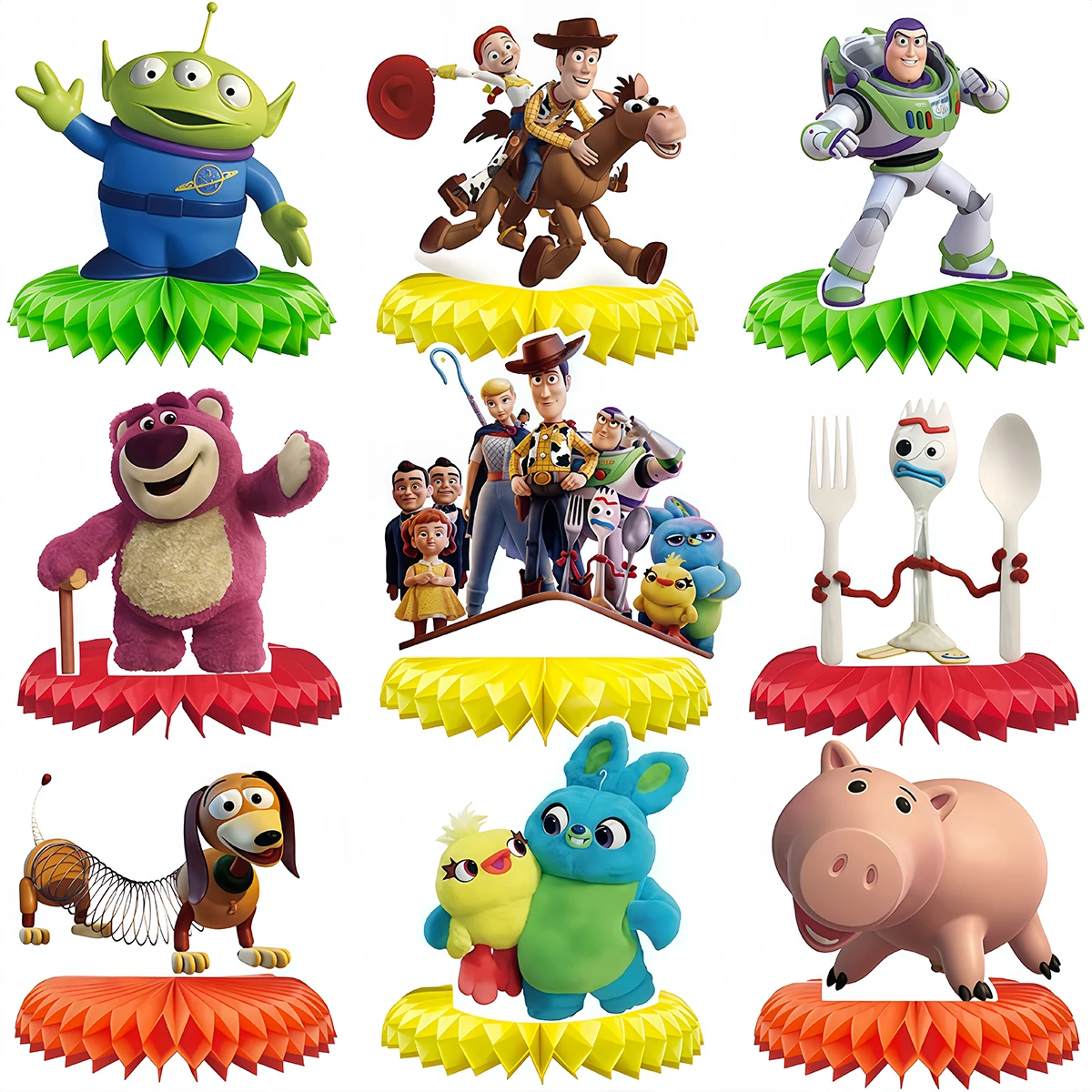 

Декорации для дня рождения в стиле «История игрушек»: Базз Лайтер, Вуди, Джесси, бумажные украшения для стола, детские праздничные принадлежности