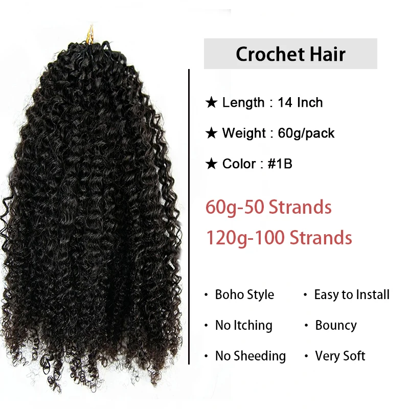 Kinky Curly Human Hair Extensions Invisible Knots Feather Human Crochet Hair Natural Color Pre-separated Crochet Hair Extensions Curly Natural Bouncy Wave Invisible Seamless Knotless Soft Crochet Hair for Black Women 60g