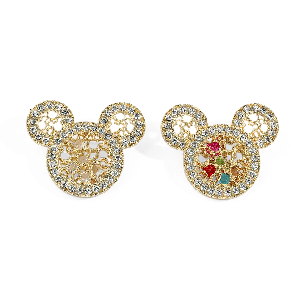 2 pezzi spilla personaggio dei cartoni animati splendida spilla smaltata con strass topolino zaino abbigliamento gioielli accessori per Badge in