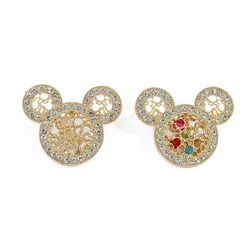 2 pezzi spilla personaggio dei cartoni animati splendida spilla smaltata con strass topolino zaino abbigliamento gioielli accessori per Badge in metallo