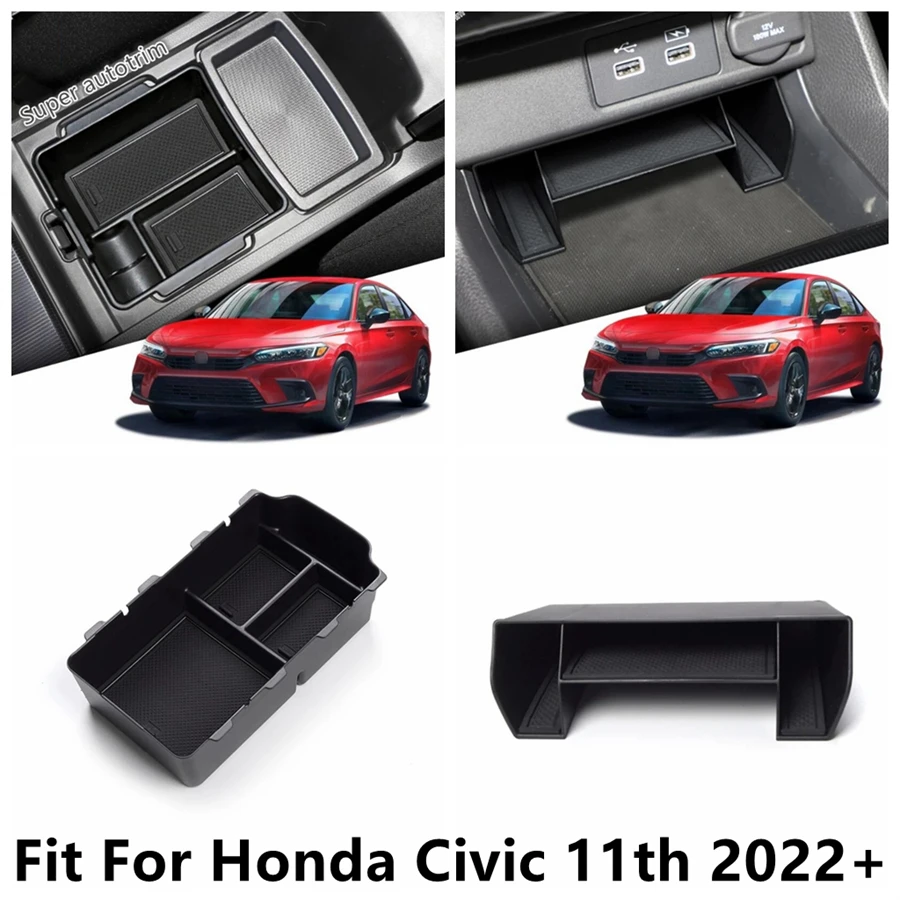 

Central Control Armrest Storage Box Container Organizer Holder Tray Tidying Interior Accessories For Honda Civic 11th 2022 -2024