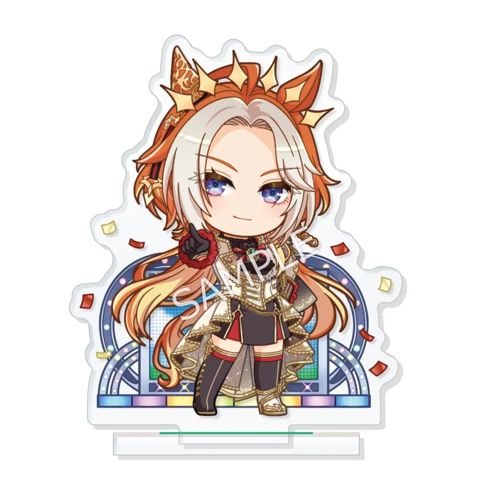 Anime Pretty Derby Q Version Kitasan Verxina Vivlos 10CM Double-sided HD Acrylic Stand Keychain Desk Decor Collect Fans Gift