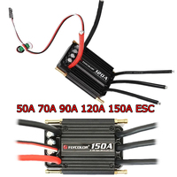 Flycolor 2-6S Lipo BEC 5.5V/5A Brushless ESC 50A 70A 90A 120A 150A Speed Controller / Programming card for RC Boat Model Parts
