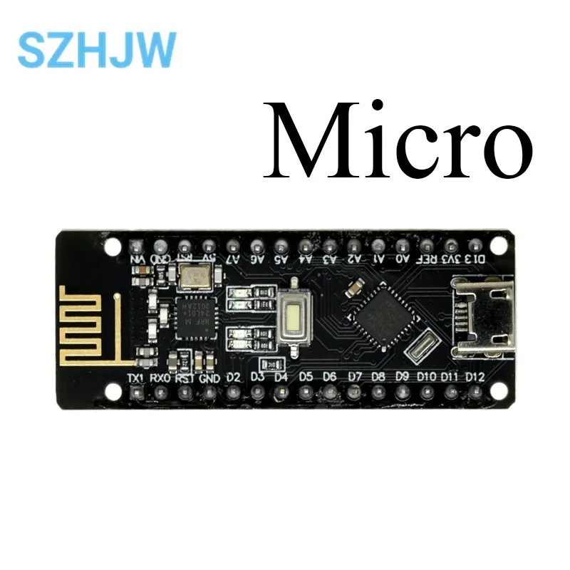 RF-Nano for Arduino Nano V3.0, Micro USB Nano Board ATmega328P QFN32 5V 16M CH340, Integrate NRF24L01+2.4G wireless