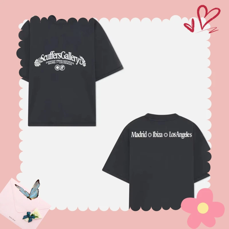 

2025 модная футболка с узором, мужская и женская футболка с короткими рукавами, новинка лета, хит продаж, свободная повседневная футболка из чистого хлопка