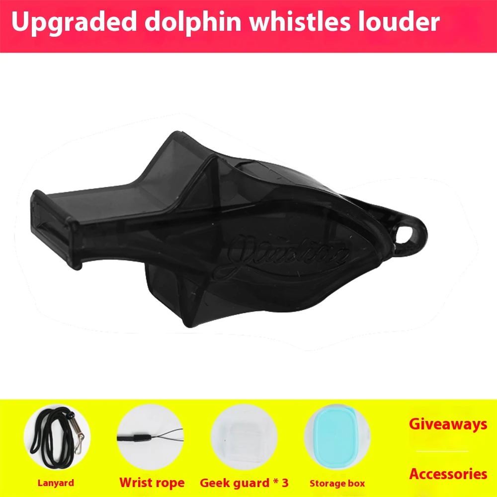 صفارة رياضية على شكل دولفين بصوت عالٍ، صفارة الحكم في الهواء الطلق لتدريب كرة السلة وكرة القدم للأطفال، معدات المعلم البولي ايثيلين