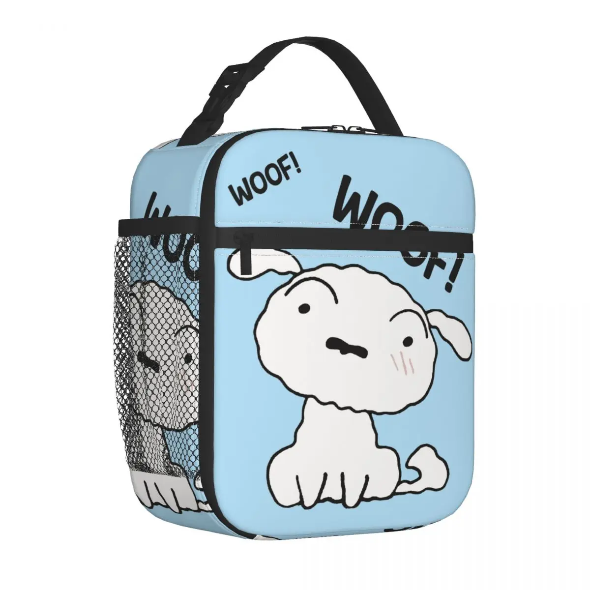 Shiro Lucky Happy Dog Crayons Shin-Chans Insulated Lunch Bags Portable Meal Container Thermal Bag Tote Lunch Box Food Handbags