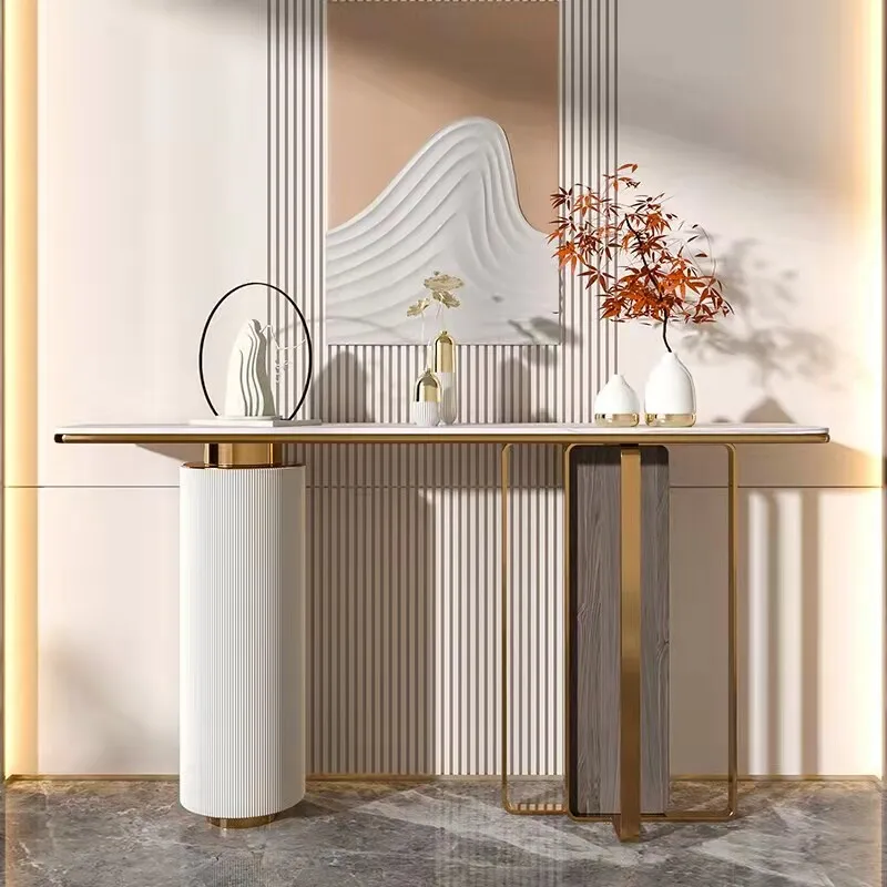 Entrance table against the wall, side table, narrow entrance table, strip case, entrance rack, case table, light luxury entry,