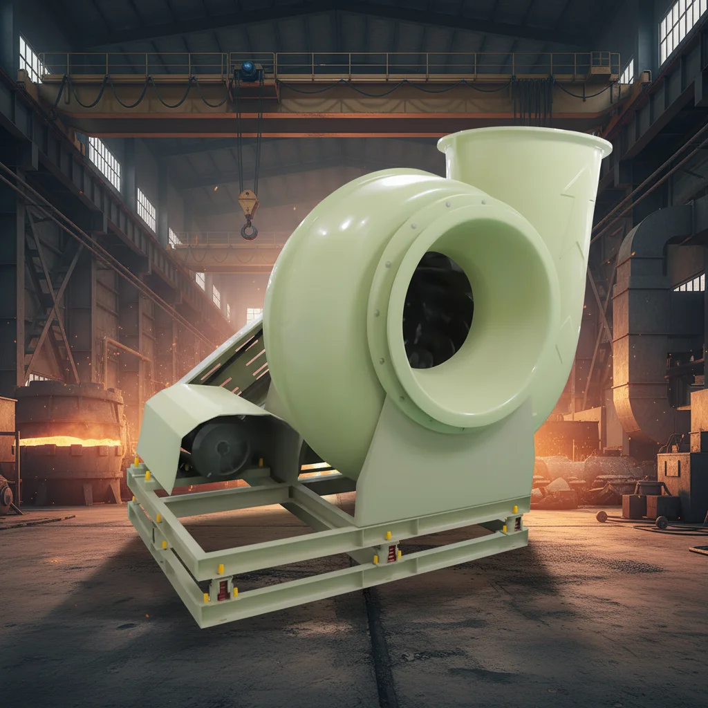 High Pressure Fiberglass Centrifugal Fan for Smelting Plant High Temp Flue Gas Emission