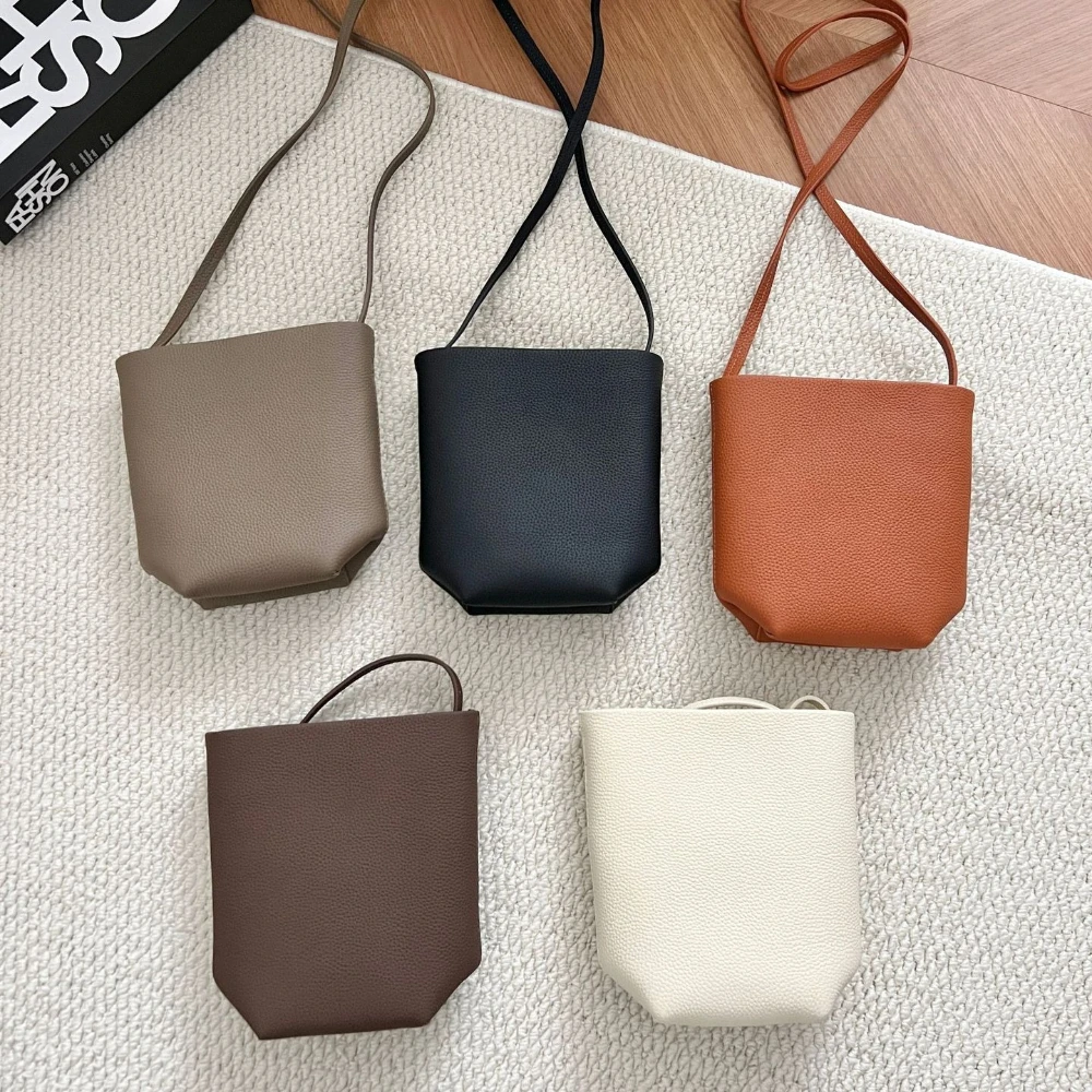 

Womens Crossbody Bag Luxury Genuine Leather Shoulder Bag Minimalist Solid Color Handbag for Daily Commute Travel Street Wear