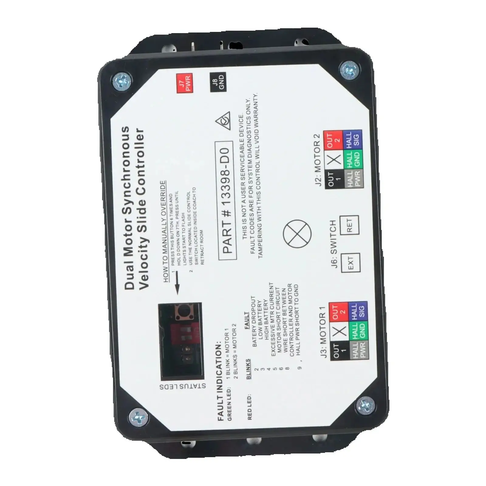 Lippert 13398-D0 Dual Motor Synchronous Velocity Slide Controller V-Sync II for Caravans RV Slide-Out Systems