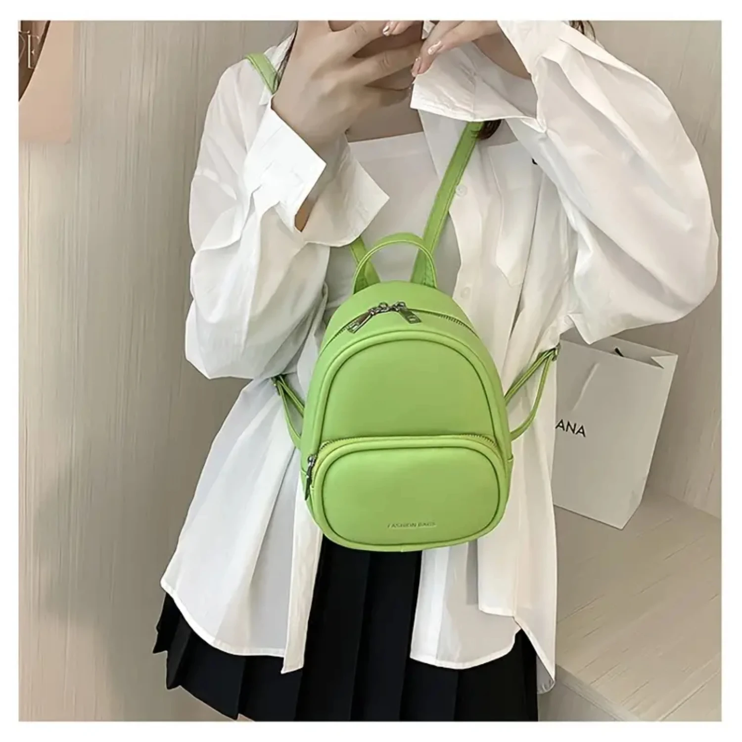 

Mini Letter Graphic Classic Backpack, Travel Backpack For Women (8.6*6.2*2.9) Inch Twice Mochila desenho animado bag