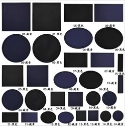 Black And Navy Blue Color Blank 10 Pcs Embroidery Patches Clothing Hat Bag Shoe Repair Material Gift Box Decor DIY Accessory