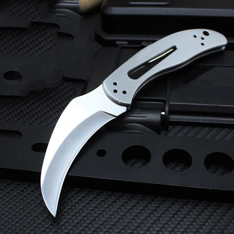 Coltello pieghevole tattico da esterno multifunzionale coltello da tasca portatile da campeggio EDC per sopravvivenza nella natura selvaggia