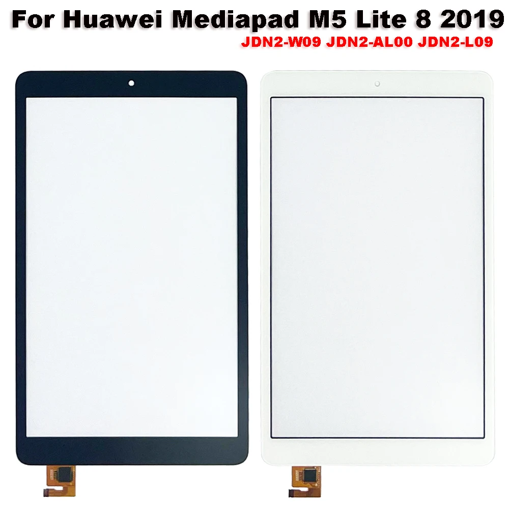 Substituição da tela sensível ao toque para huawei mediapad m5 lite 8 2019, 8,0 polegadas, jdn2-w09, jdn2-al00 e jdn2-l09