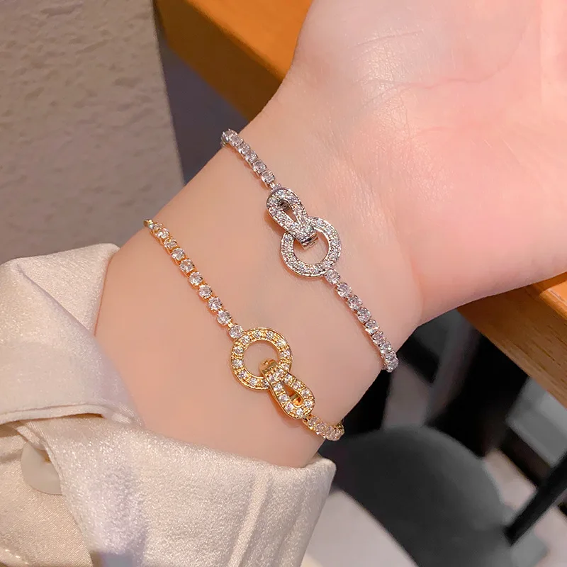 

Hot Sale Fashion All-match Niche Unique Simple Exquisite Pull Adjustable Bracelet For Women Light Luxury INS Style Jewelry Gifts