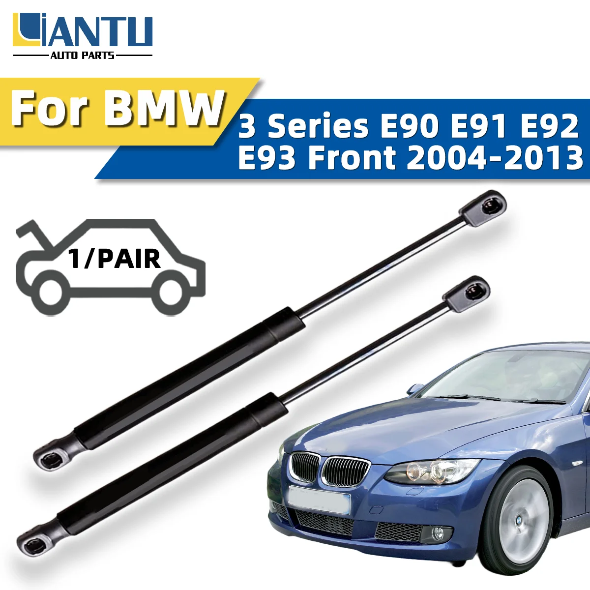 

1 пара газовых упоров капота (амортизаторов) для BMW 3 серии E90 E91 E92 E93, передние, 2004-2013 гг., OE 51237060550