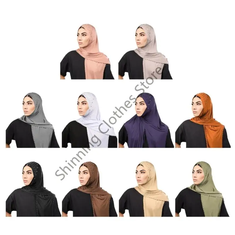 

M68A Стильный шарф с капюшоном из бисера Удобный легкий дизайн из полиэфирной ткани Идеально подходит для летнего использования