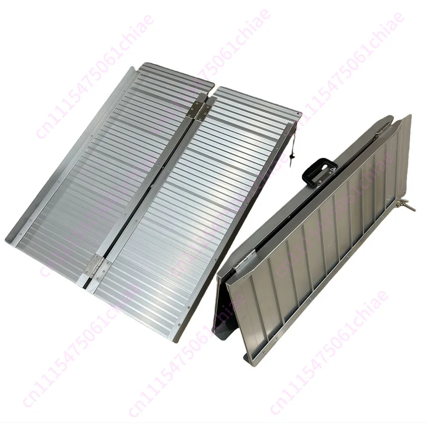Portable Aluminum Alloy Wheelchair Accessible Electric Vehicle Ramp Plate, Foldable Ramp Pad Ramp