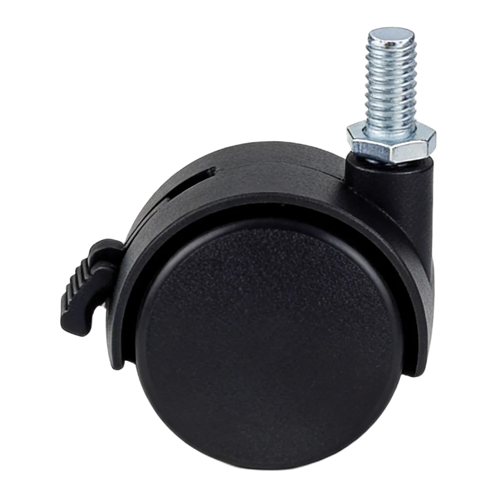 Double Wheels Furniture Wheels 360 Degree Swivel Caster Wheels Plastic Caster Suitable For Trolleys Threaded Rod Connector