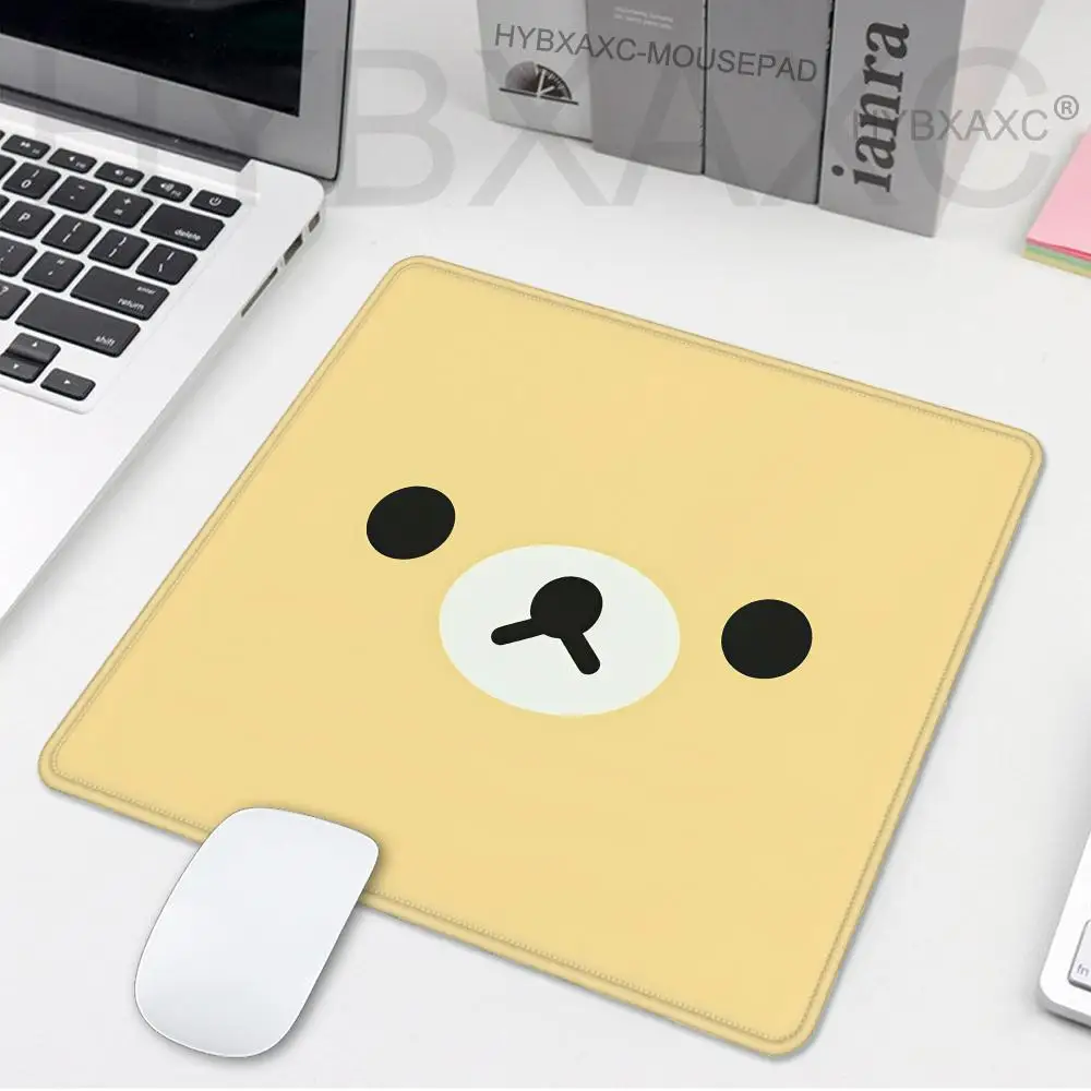 Simple Solid Color Bear Face Mouse Pad, Kawaii Cartoon Non-Slip Waterproof Gaming Keyboard Pad for Student Laptop Decor