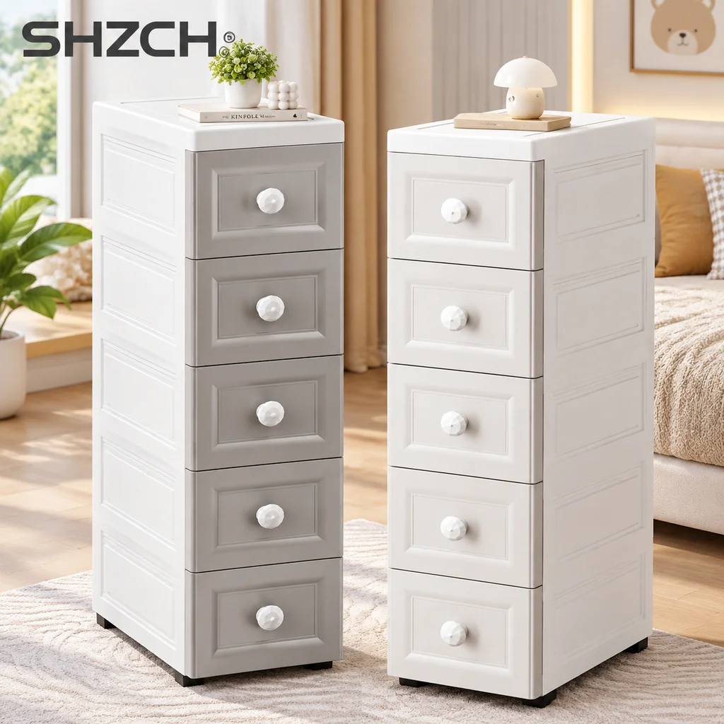 Ultra-Slim Wall-Mounted Gap Storage Cabinet Pull-Out Organizer for Small Spaces Compact Closet Shelf for Home Organization