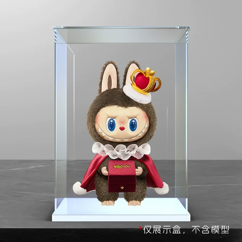 Suitable Labubu Doll Dust Cover Acrylic Display Box Applicable To 37cmlabubu Chess Adventure Series King Doll Toys Display