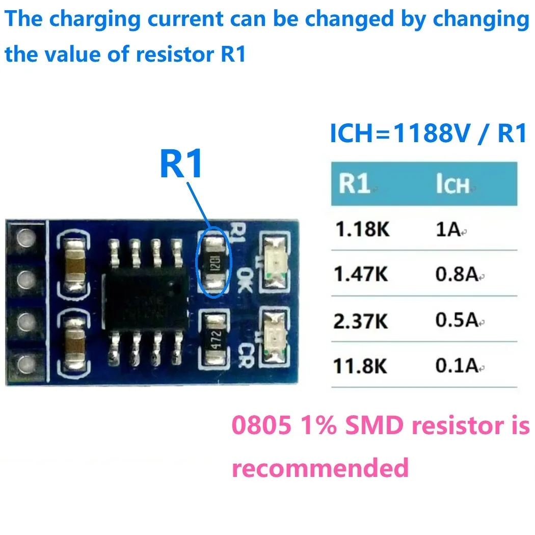 

MPPT Solar Controller 3.7V 4.2V 18650 Lithium Battery Charging 1A Charger Module