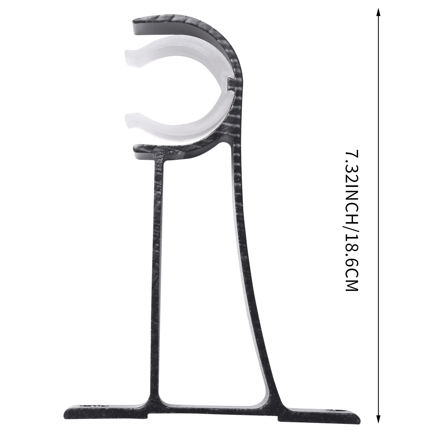 Black Single Hole Cortina Rod Bracket Set, Pequeno Cortina Rod Ganchos para Parede, Heavy Duty Drapery Rods, 6pcs