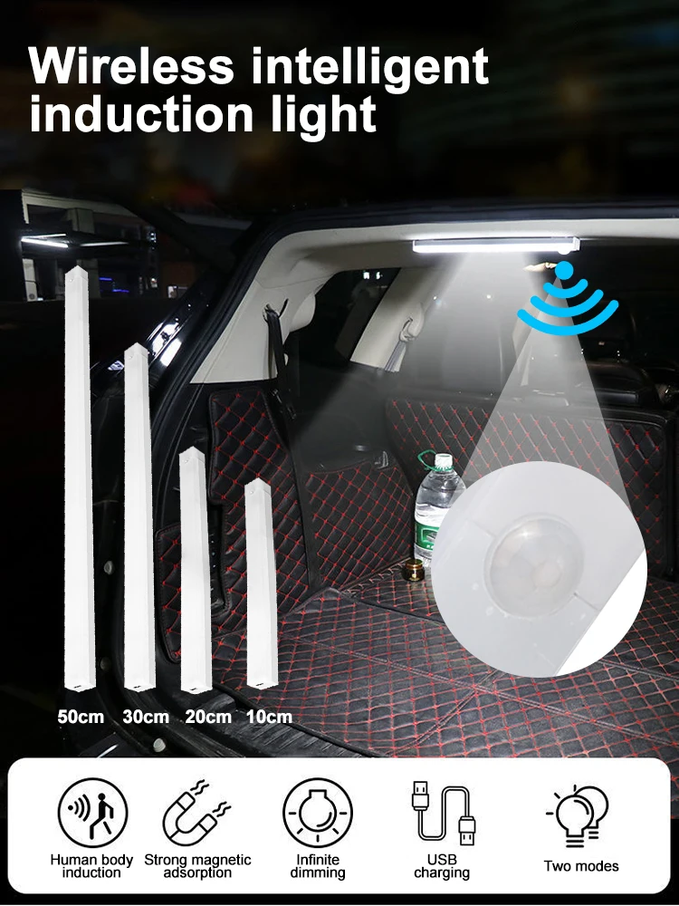 LED Auto Sensor Licht 10/20/30cm automatische Induktion licht Typ C wiederauf ladbare Smart Lighting Magnet Maual/Sensing Mode Lampe – Detail 14
